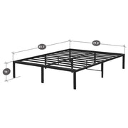 14" Durable Steel Slat Metal Platform Bed Frame