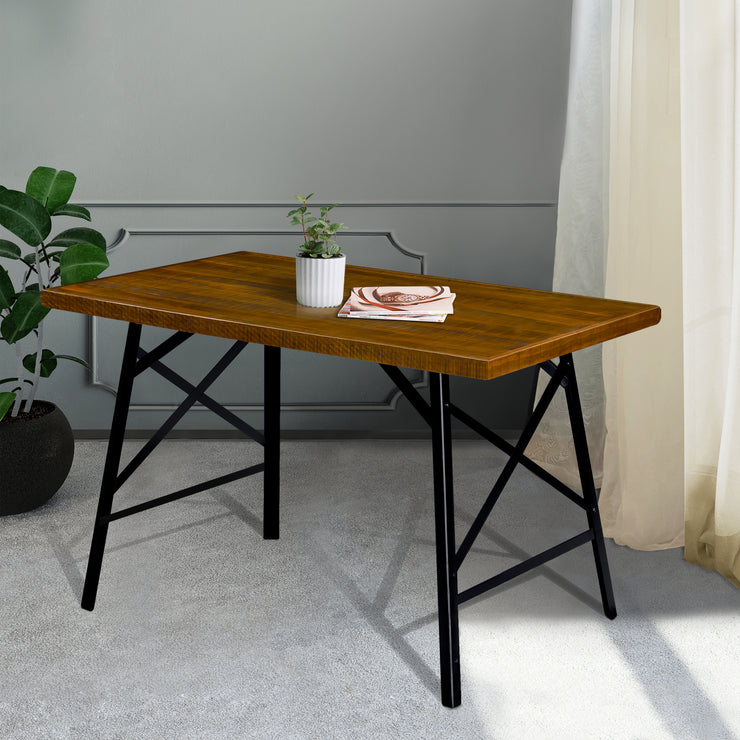 30" Industrial Dining Table, Gingerbread Brown